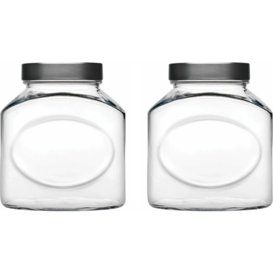 Paşabahçe 80387 Elips Metal Kapaklı Kavanoz 1,5 Litre - 2 Adet
