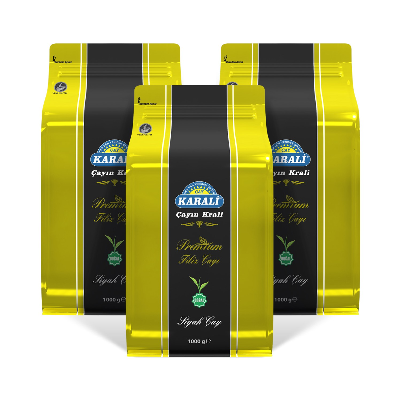 Karali Premium Filiz Dökme Çay 1 kg x 3 Adet
