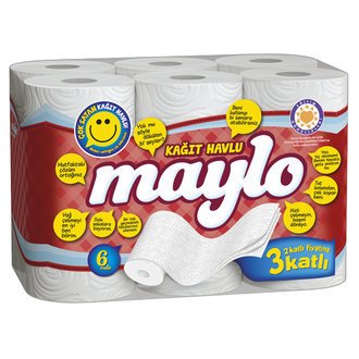 MAYLO 3 KATLI RULO HAVLU 6 LI*4 PKT