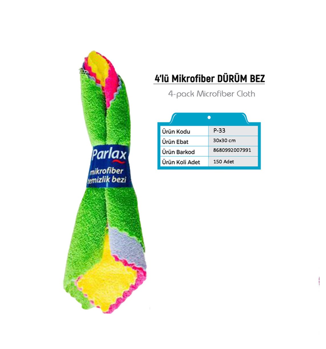 4 LÜ DÜRÜM MİKROFİBER BEZ