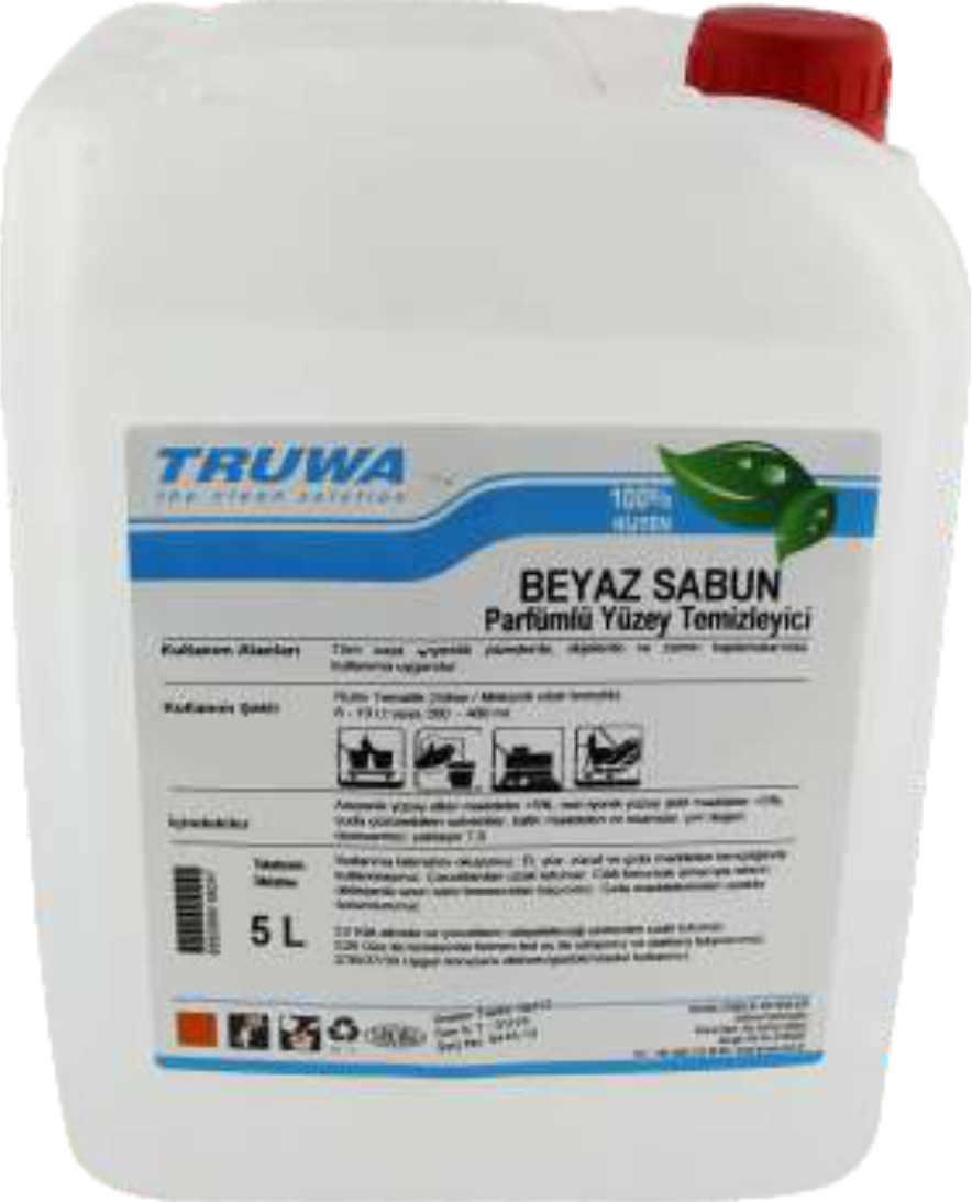 TRUWA BEYAZ SABUN HACI ŞAKİR KOKULU YÜZEY TEMİZLEYİCİ 5 LT.