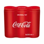 Coca-Cola Kutu 250 ml 6'lı Paket