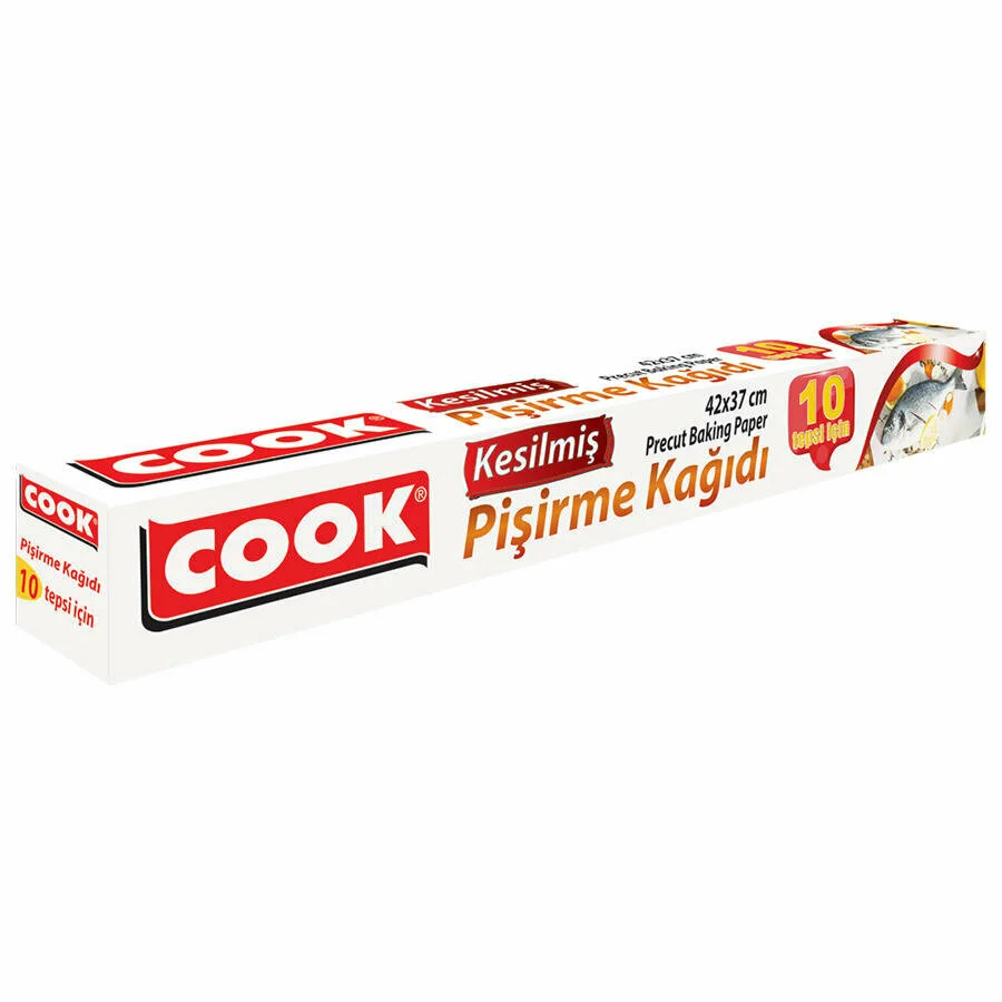 Cook Yağlı Pişirme Kağıdı Kesilmiş 37 x 42 cm 10'lu Paket