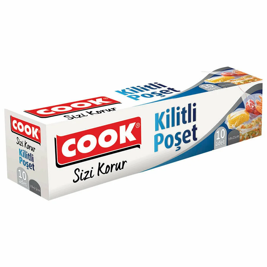 Cook Kilitli Buzdolabı Poşeti 19 x 25 cm 10'lu Paket
