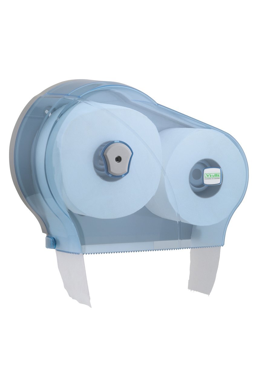 Double Mini Jumbo Tuvalet Kağıdı Dispenseri (Şeffaf)