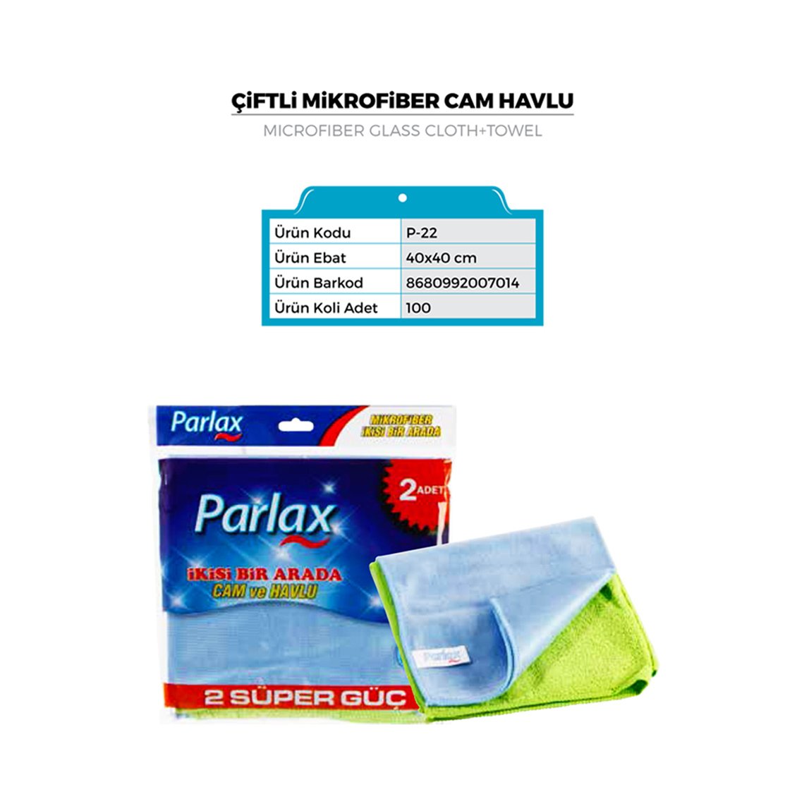 PAKET M.FİBER CAM-AYNA BEZ 40X40 CM