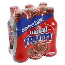 Uludağ Frutti Aromalı Maden Suyu 6*200 ML Narlı