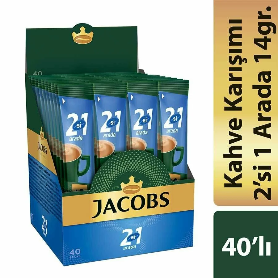 Jacobs 2'si 1 Arada Kahve 14 gr 40'lı Paket