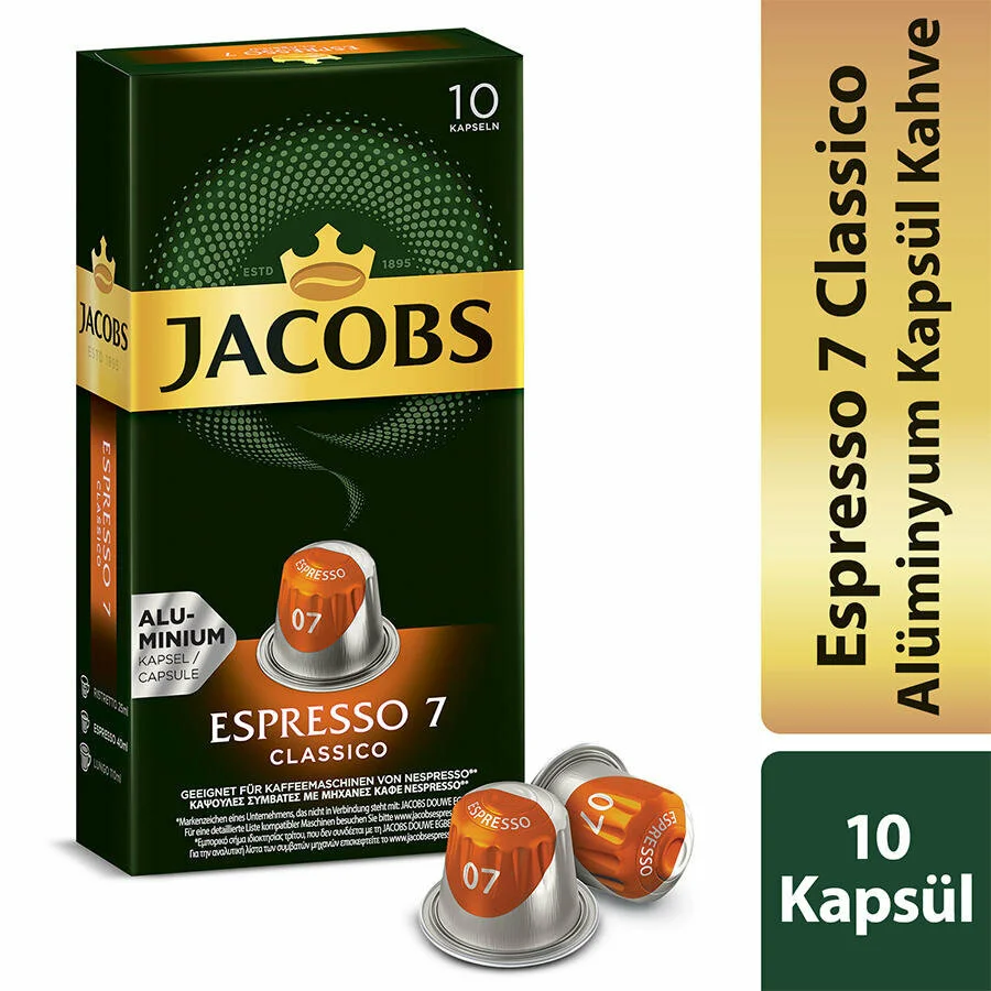 Jacobs Espresso 7 Classico Kapsül Kahve 10'lu