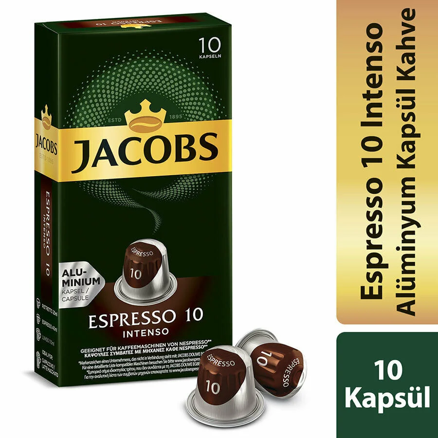 Jacobs Espresso 10 Intenso Kapsül Kahve 10'lu