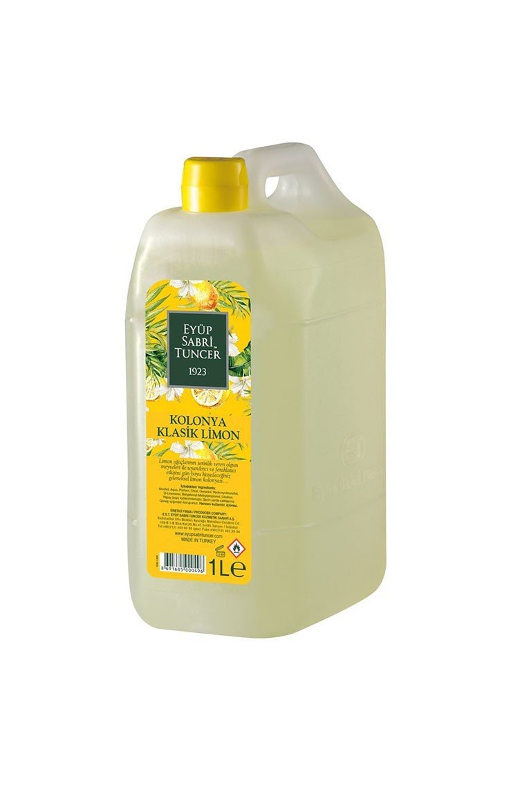 Eyüp Sabri Tuncer Klasik Limon Kolonyası 1 lt - Koruma Kilitli Kapak