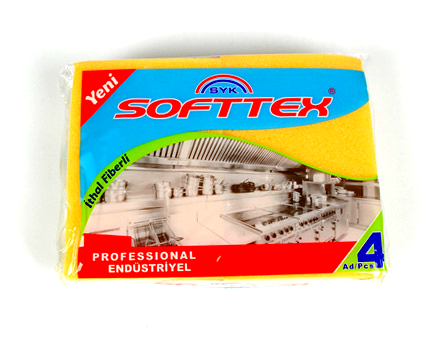 Softtex Endustriyel 4lü Sünger (ithal keçeli )