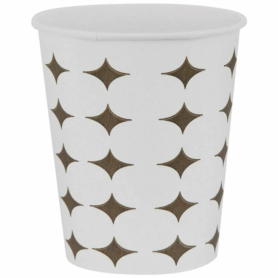 Yıldız Desenli Karton Bardak 7 Oz